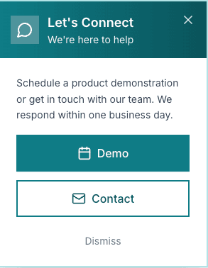 Custom engagement popup